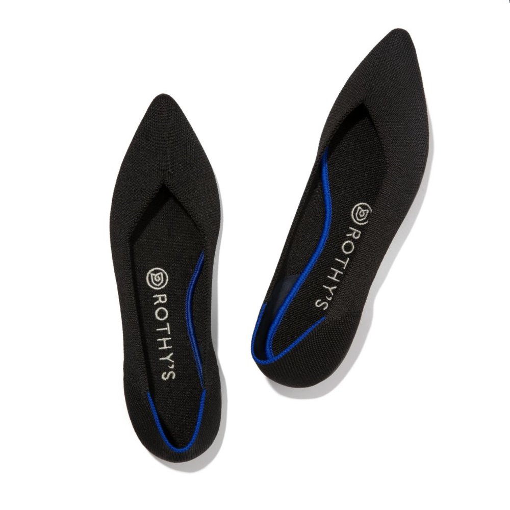 Rothy's The Point flat - Black - New